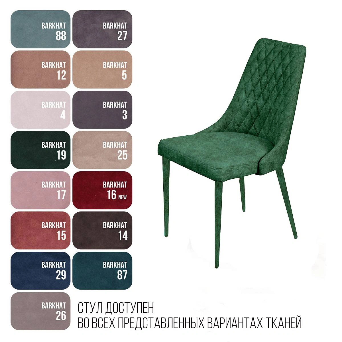 Стул CONNOR LUXE, бархат зеленый 19/конус изображение Стул CONNOR LUXE, бархат зеленый 19/конус фото