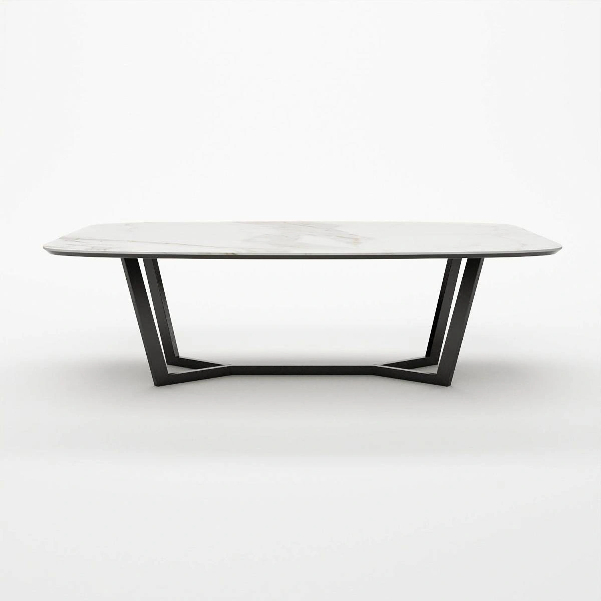 Стол овальный BENZ 200, керамика матовая, белая изображение Стол овальный BENZ 200, керамика матовая, белая фото