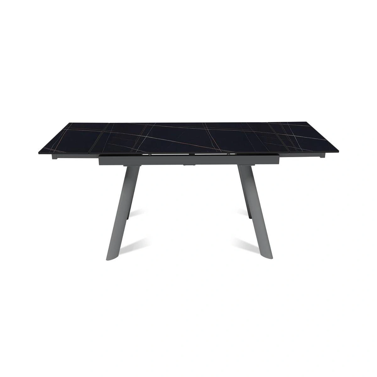 Стол раскладной Stone (120+30+30), керамика матовая Black Gold изображение Стол раскладной Stone (120+30+30), керамика матовая Black Gold фото