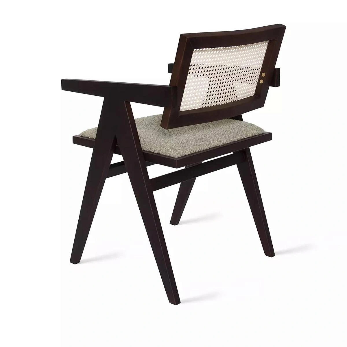 Стул с подлокотниками Franz, бук натуральный венге, букле бежевый изображение Стул с подлокотниками Franz, бук натуральный венге, букле бежевый фото