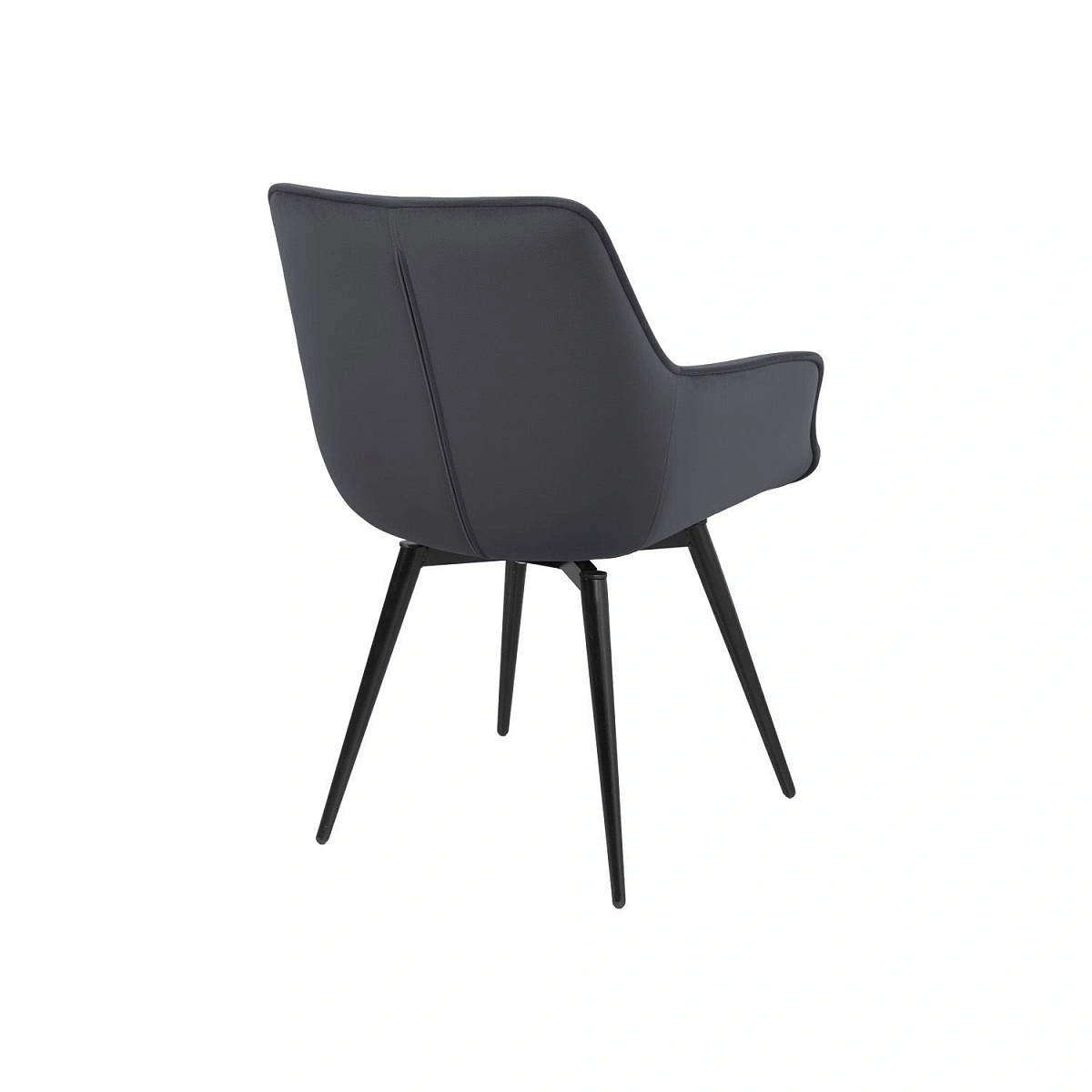 Стул Capri поворотный 360 градусов комплект (4 шт), бархат серый 27 / опора конус фото