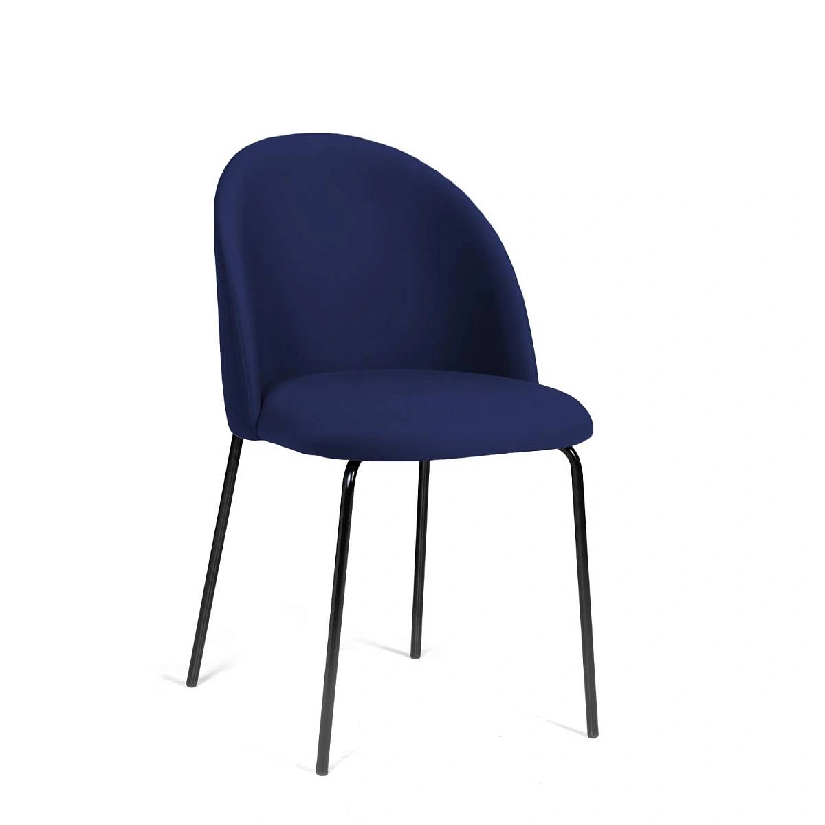 Стул Nord, комплект (2 шт), бархат синий 81 / опора черная фото