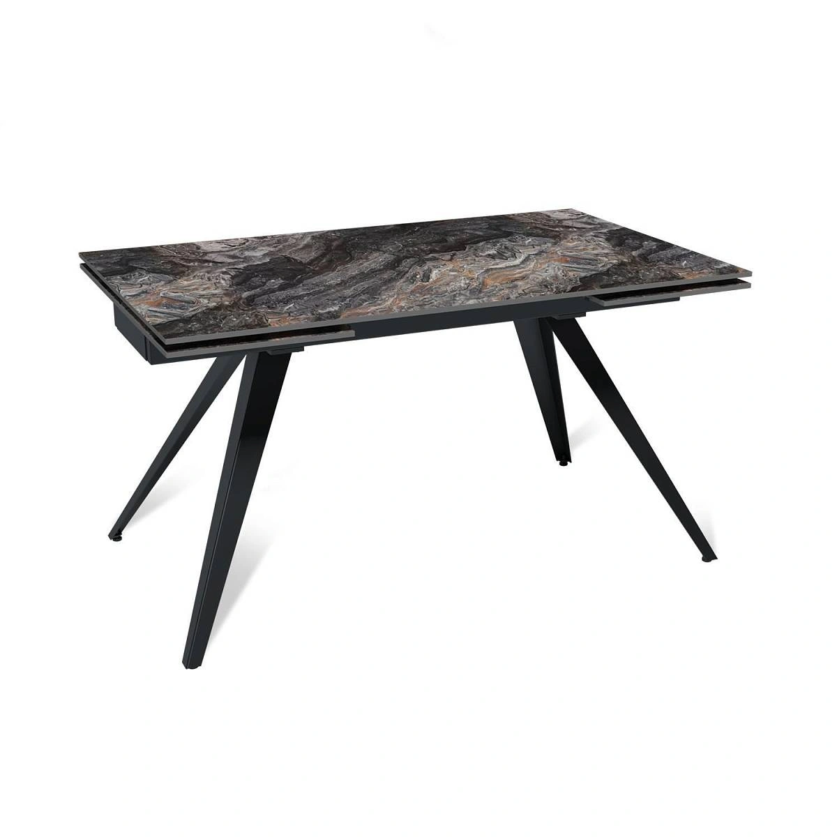 Стол раскладной Asti (140+40+40), керамика глянцевая Venice Grey изображение Стол раскладной Asti (140+40+40), керамика глянцевая Venice Grey фото