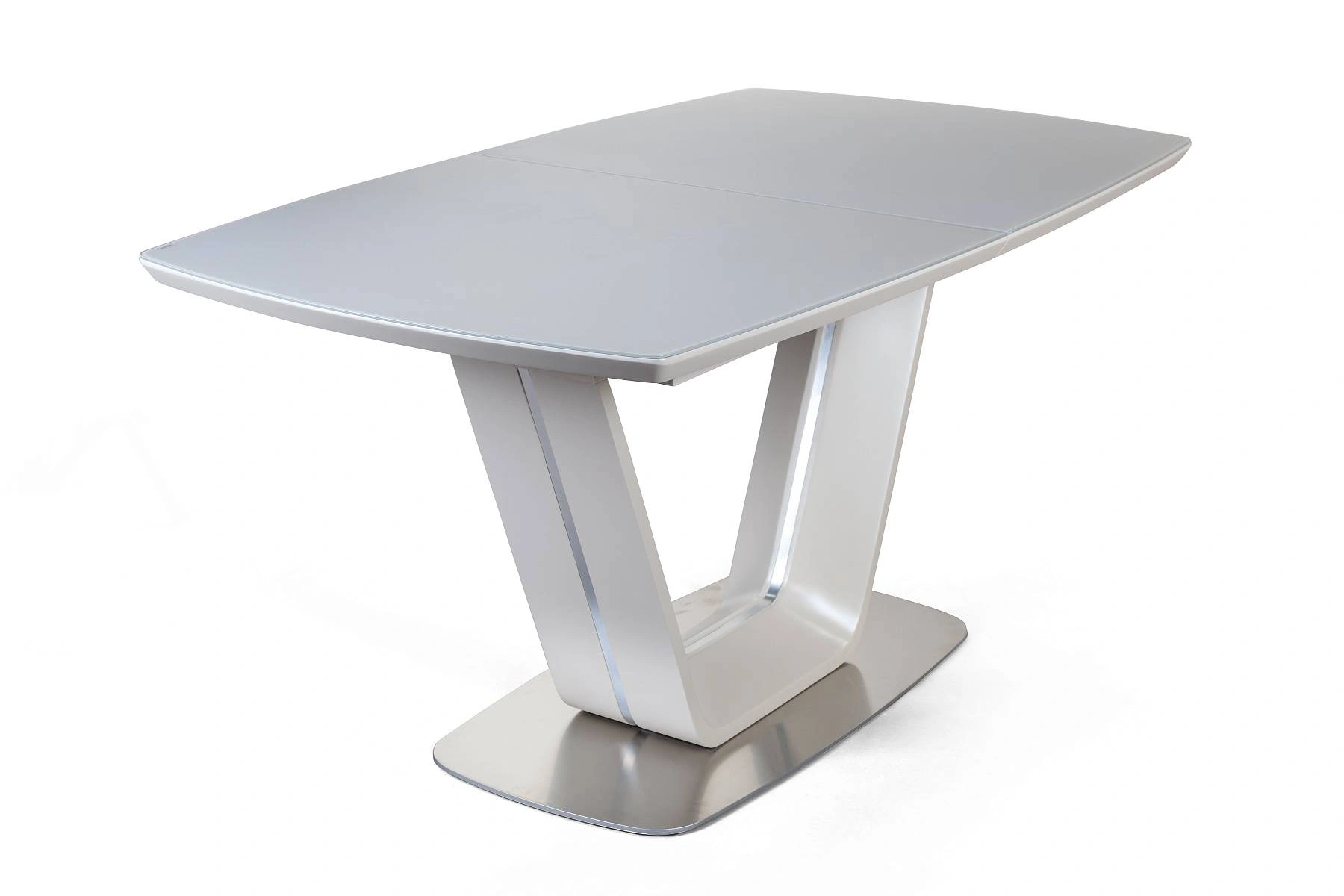 Стол Monroe (150+50 см) матовое закаленное стекло капучино изображение Стол Monroe (150+50 см) матовое закаленное стекло капучино фото