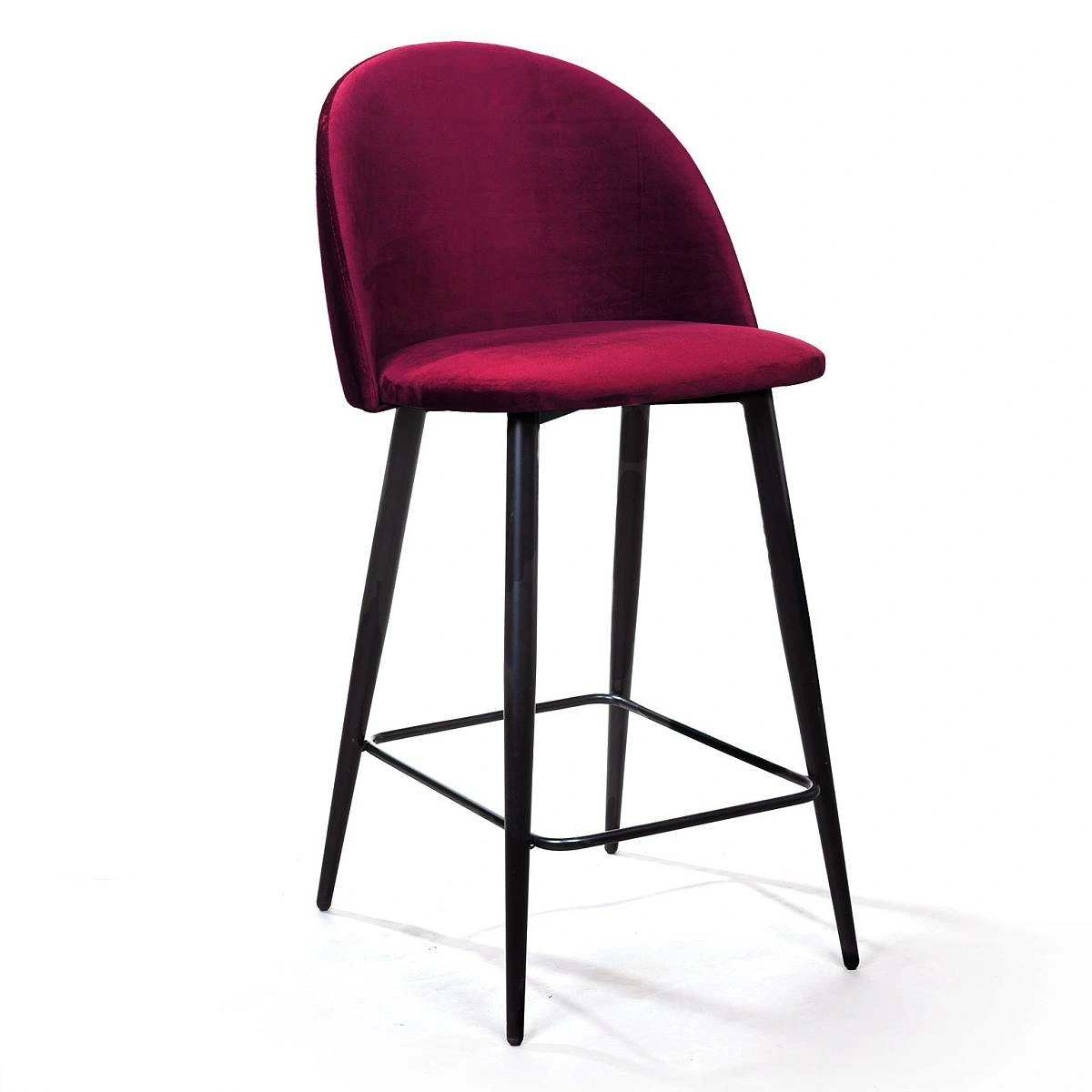 Стул полубарный Thomas, бархат красный 16 изображение Стул полубарный Thomas, бархат красный 16 фото