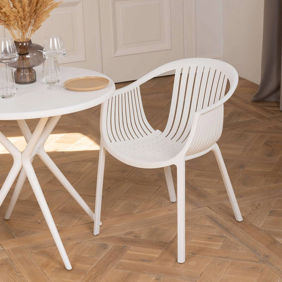 Стул с подлокотниками EPOS, (комплект 2 шт), пластик белый изображение Стул с подлокотниками EPOS, (комплект 2 шт), пластик белый фото