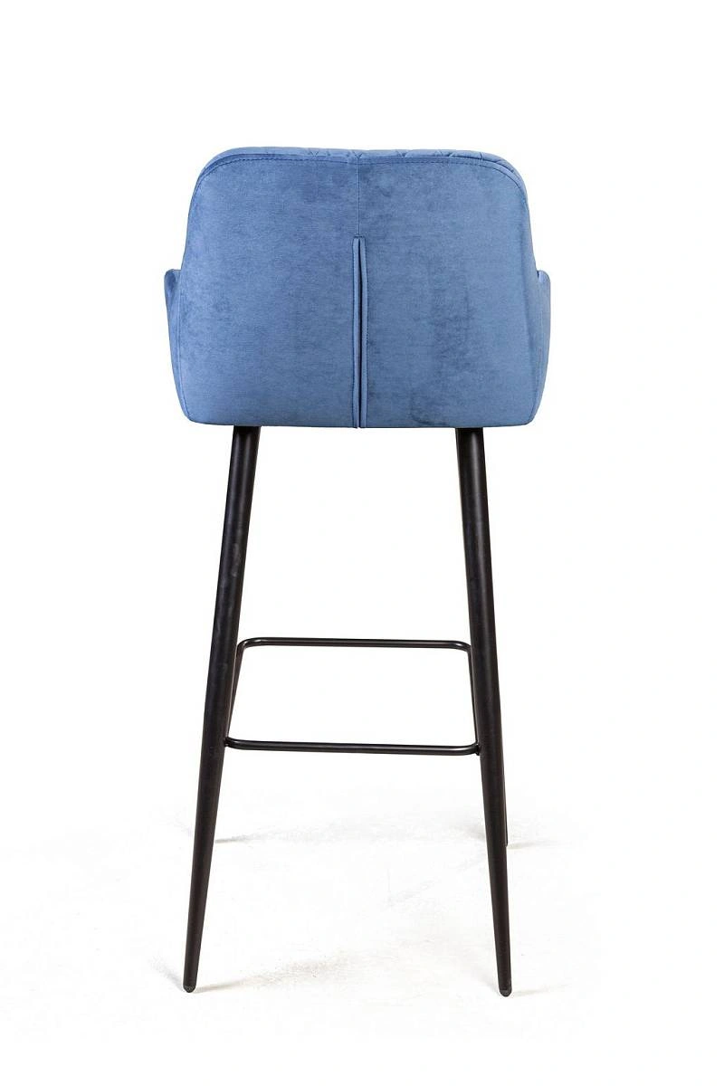 Стул барный Robert, бархат синий 29 изображение Стул барный Robert, бархат синий 29 фото