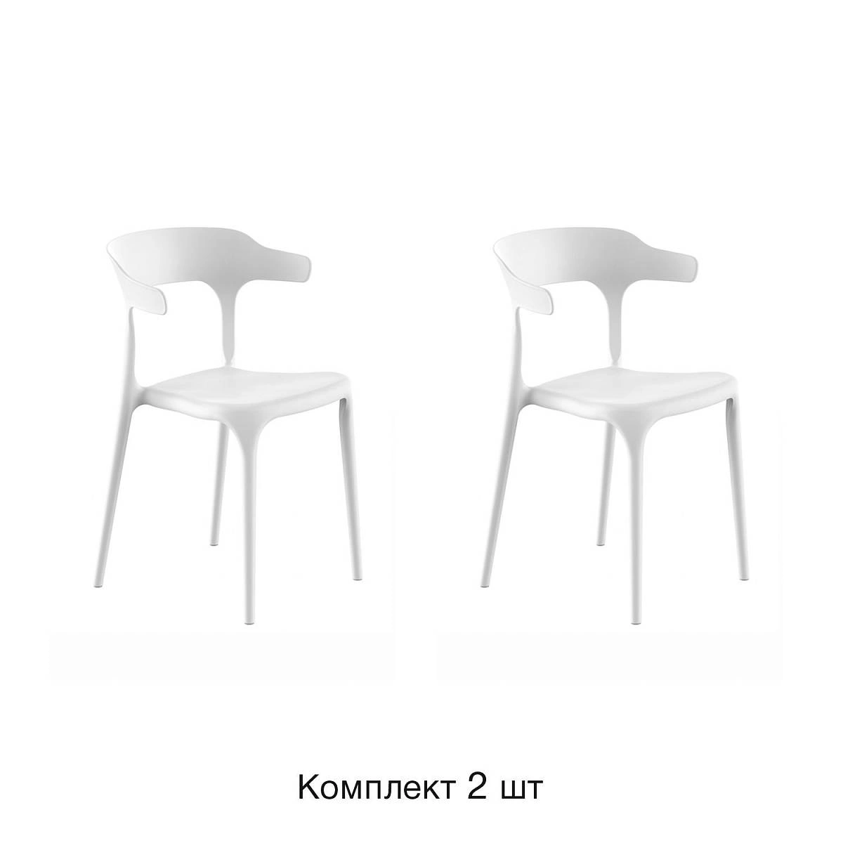 Стул Leo (RUS), комплект (2 шт), пластик белый изображение Стул Leo (RUS), комплект (2 шт), пластик белый фото