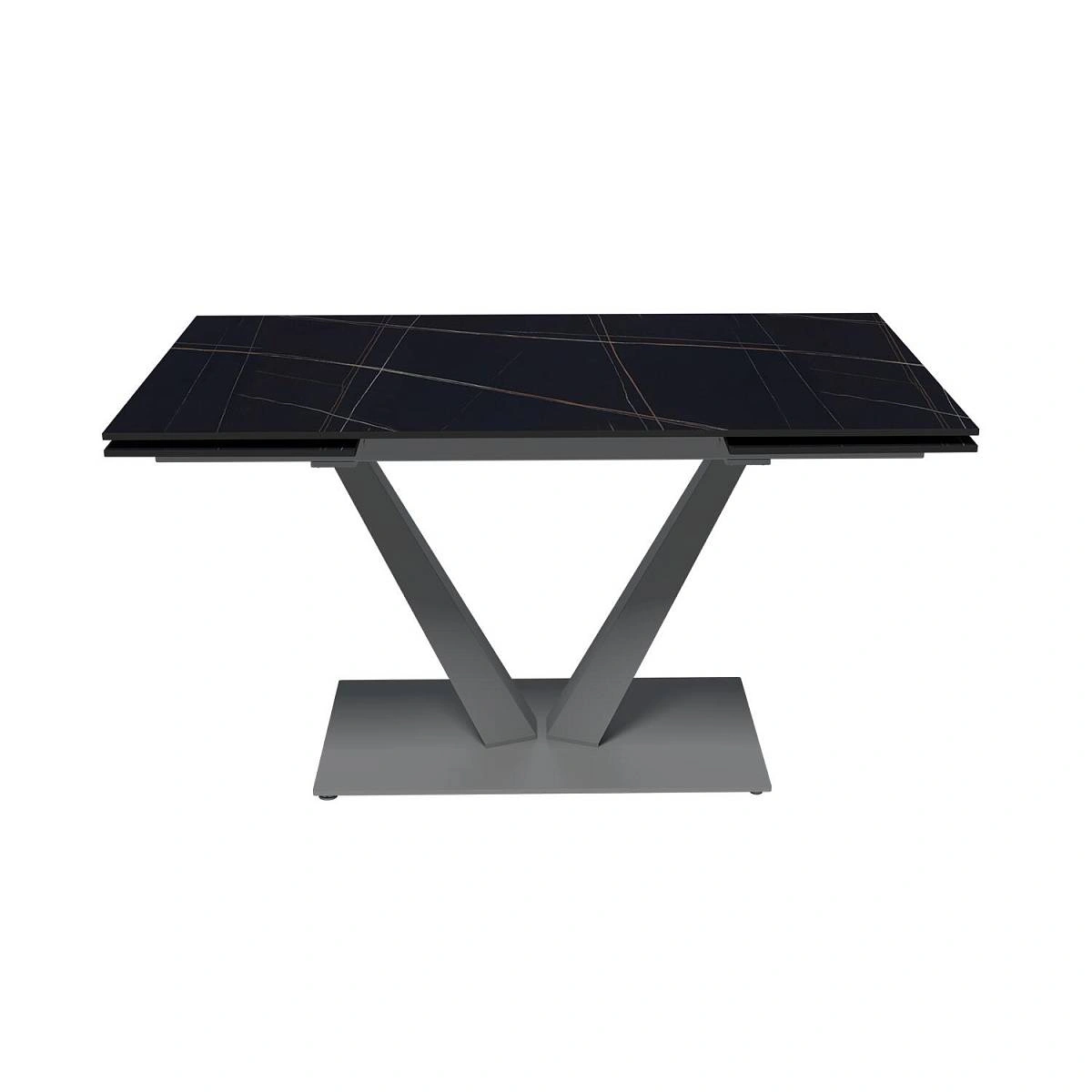 Стол раскладной Malibu (140+40+40), керамика матовая Blackgold изображение Стол раскладной Malibu (140+40+40), керамика матовая Blackgold фото