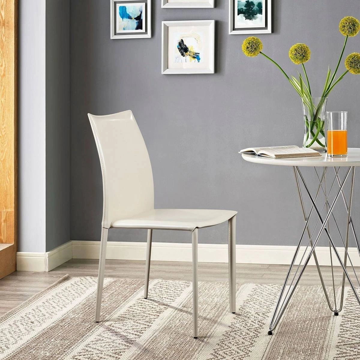 Стул Rolf, кожа бежевый изображение Стул Rolf, кожа бежевый фото