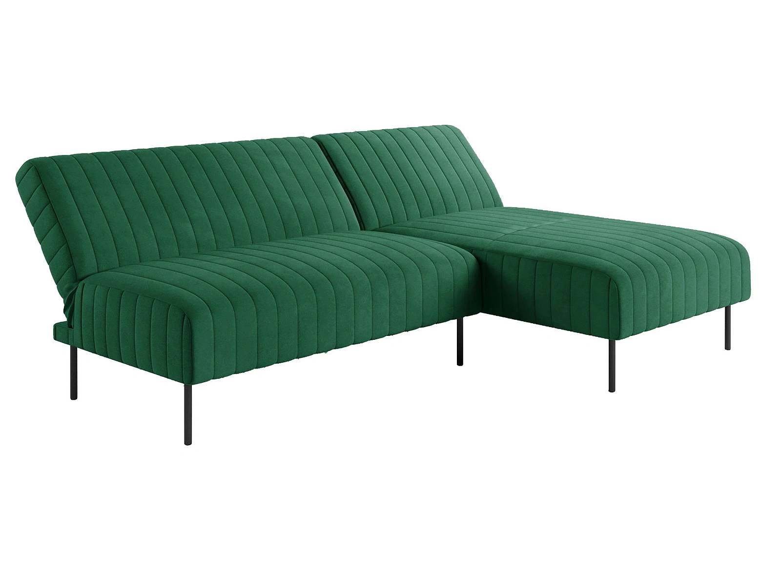 Baccara диван-кровать с шезлонгом, без подлокотников, бархат зеленый 19 изображение Baccara диван-кровать с шезлонгом, без подлокотников, бархат зеленый 19 фото