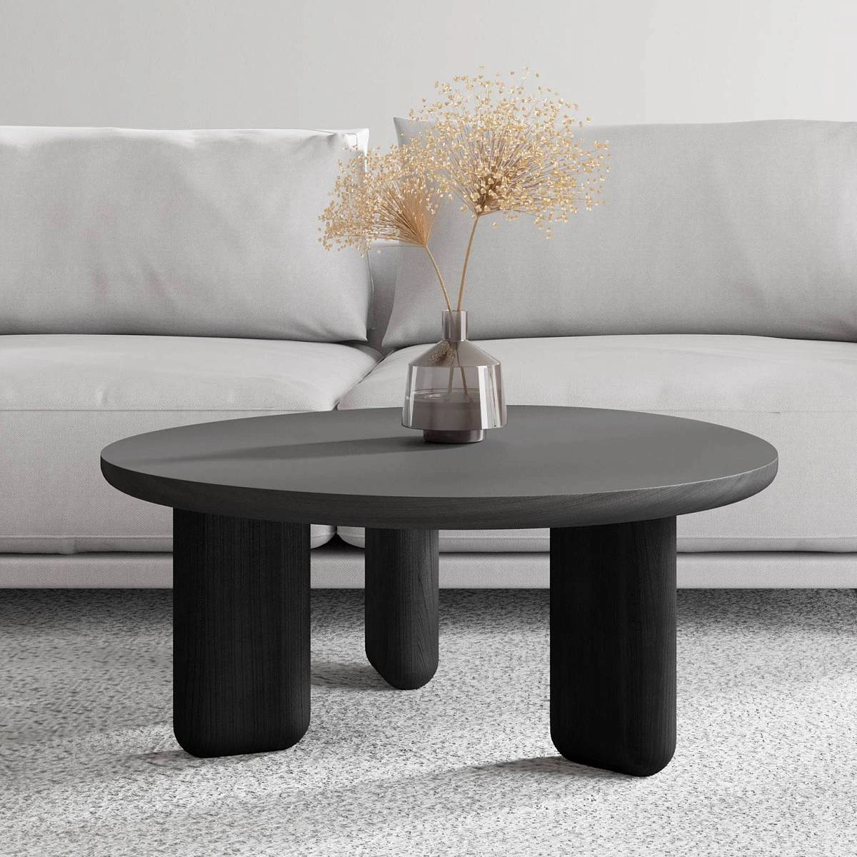 Журнальный столик Momo D800 массив / пластик fenix темно-серый изображение Журнальный столик Momo D800 массив / пластик fenix темно-серый фото