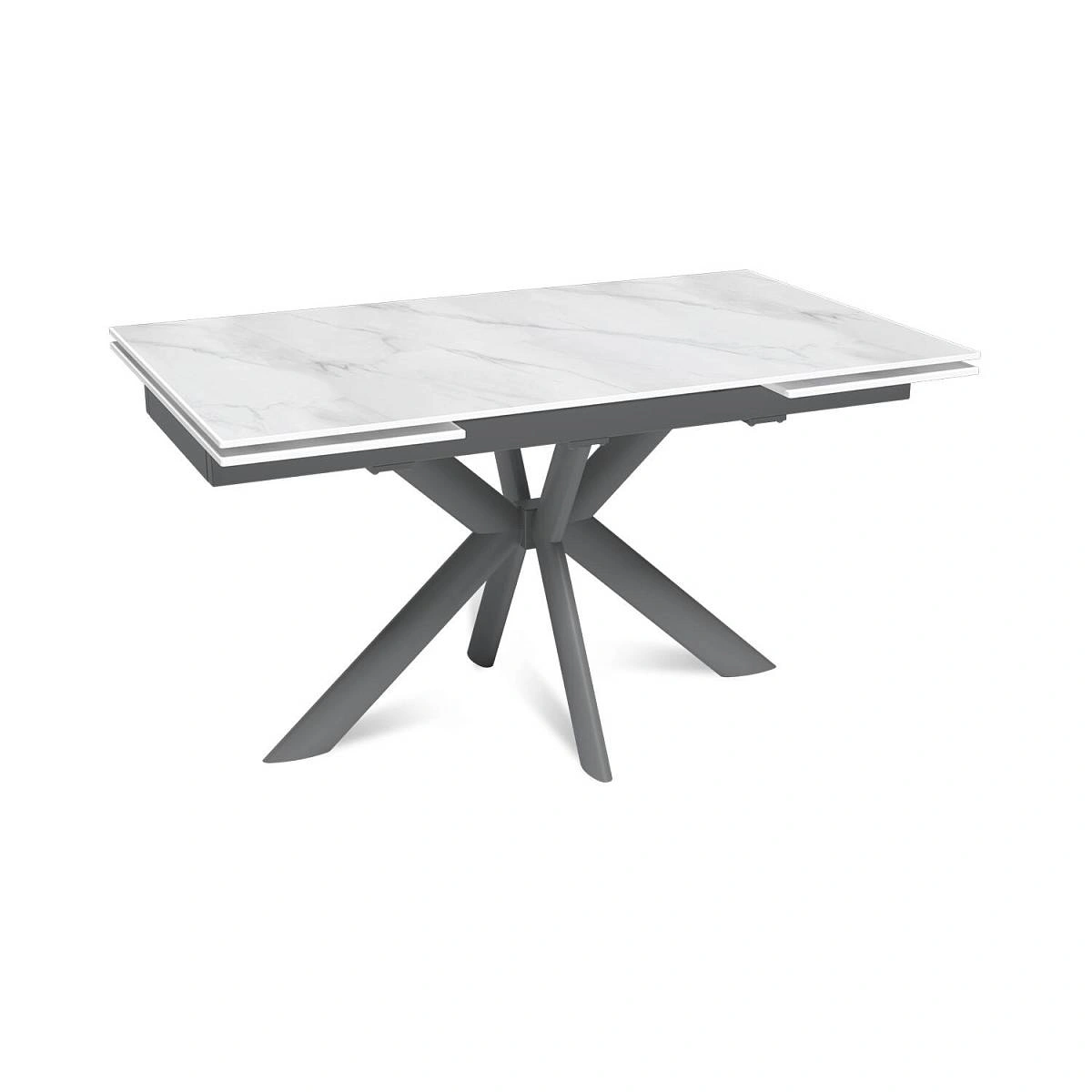 Стол раскладной Strong (140+40+40), керамика матовая Snow Mountain изображение Стол раскладной Strong (140+40+40), керамика матовая Snow Mountain фото