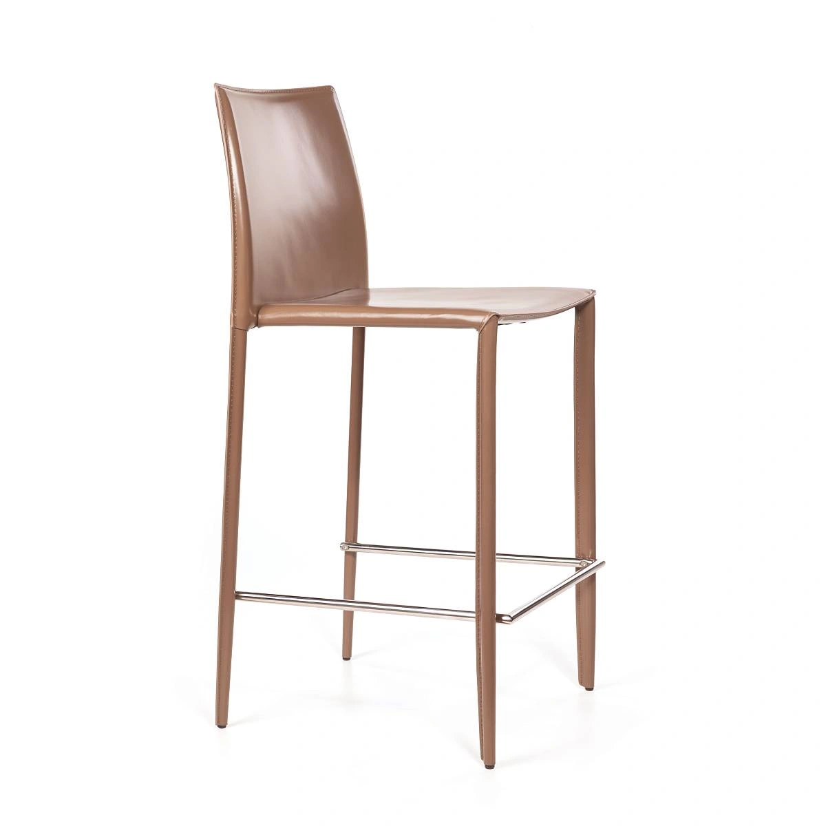 Стул полубарный Rolf, кожа капучино изображение Стул полубарный Rolf, кожа капучино фото
