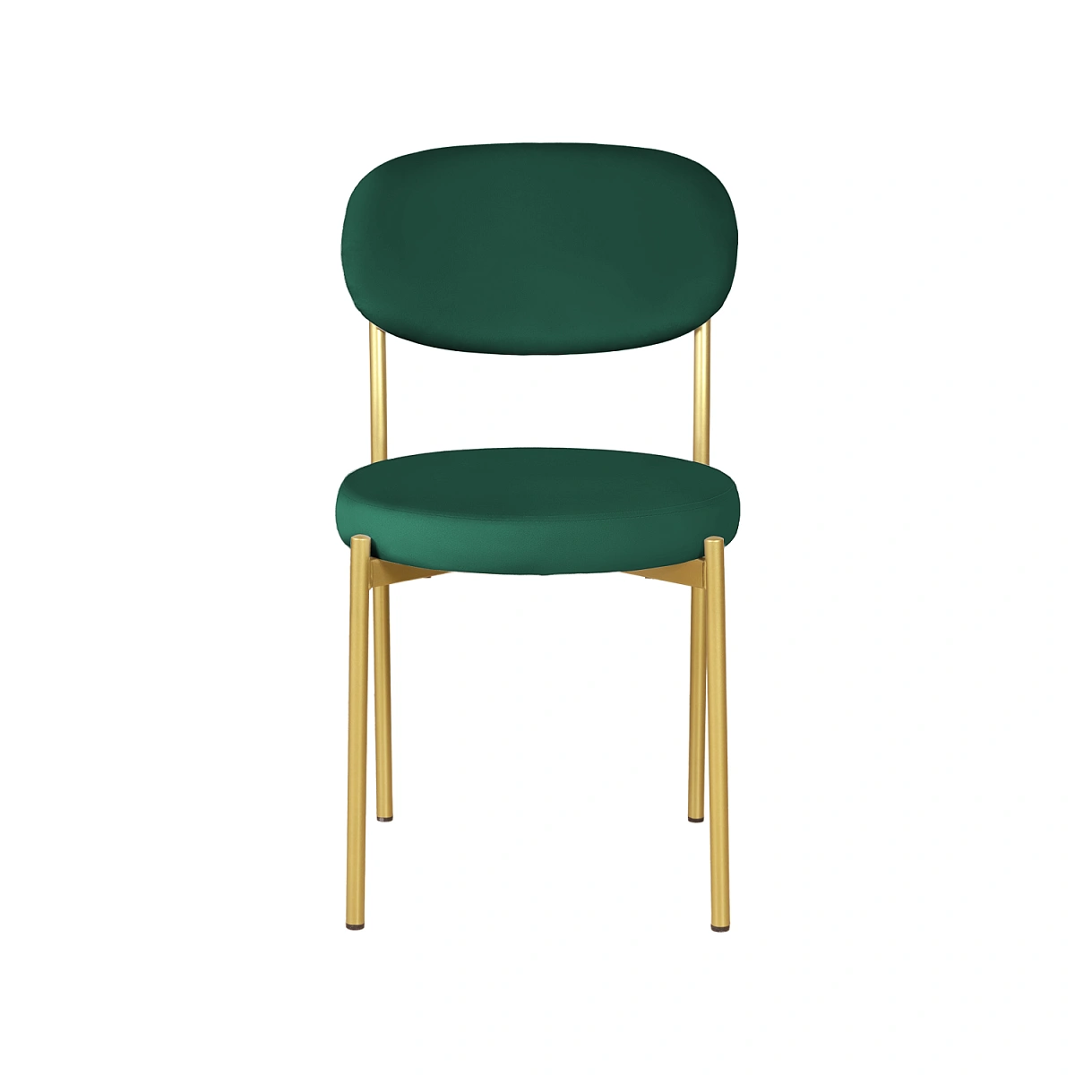 Стул Мейсон, комплект (2 шт), бархат зеленый 19 / опоры золото фото