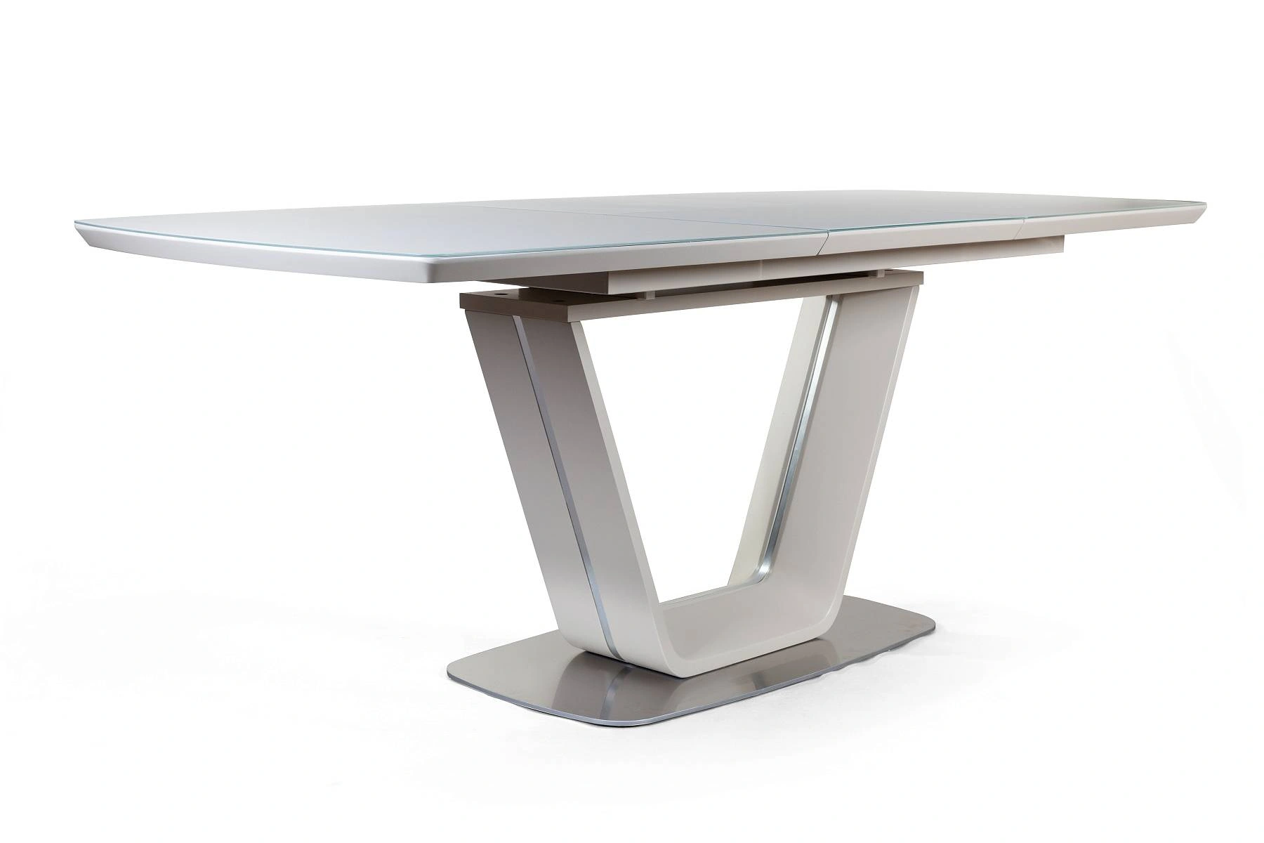 Стол Monroe (150+50 см) матовое закаленное стекло капучино изображение Стол Monroe (150+50 см) матовое закаленное стекло капучино фото