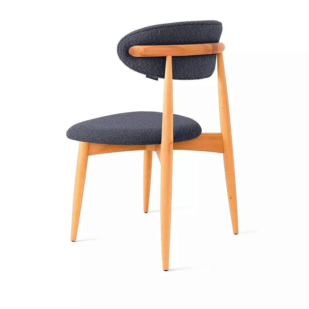 Стул Paolo, бук натуральный, ткань, темно-серый изображение Стул Paolo, бук натуральный, ткань, темно-серый фото