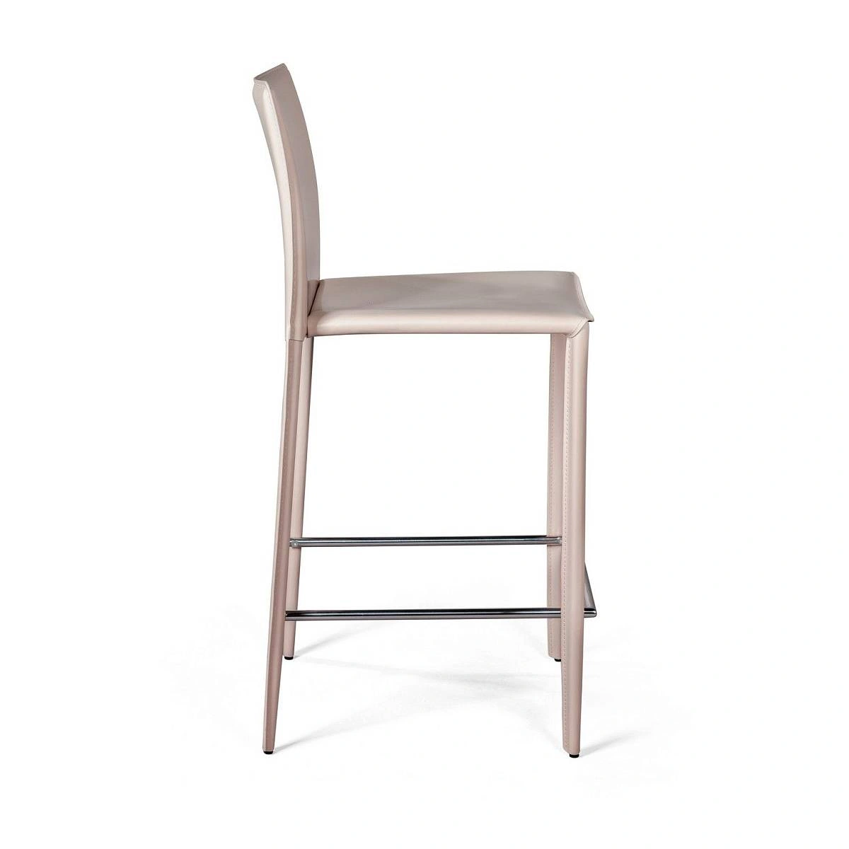 Стул полубарный Рольф, кожа капучино фото