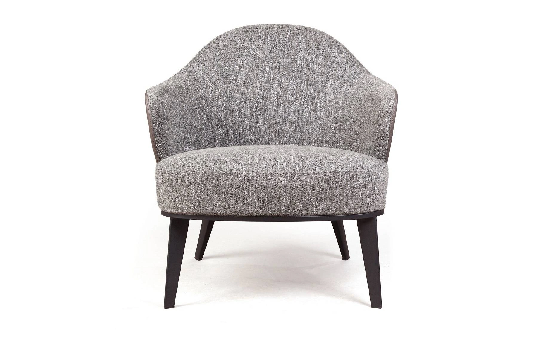 Лаунж кресло Leslie рогожка комби серый изображение Лаунж кресло Leslie рогожка комби серый фото