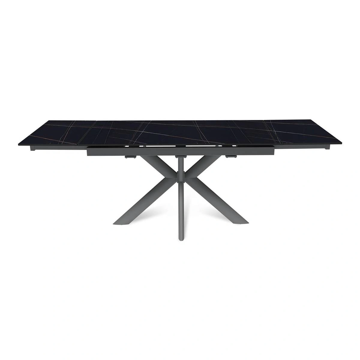 Стол раскладной Strong (140+40+40), керамика матовая Black Gold изображение Стол раскладной Strong (140+40+40), керамика матовая Black Gold фото