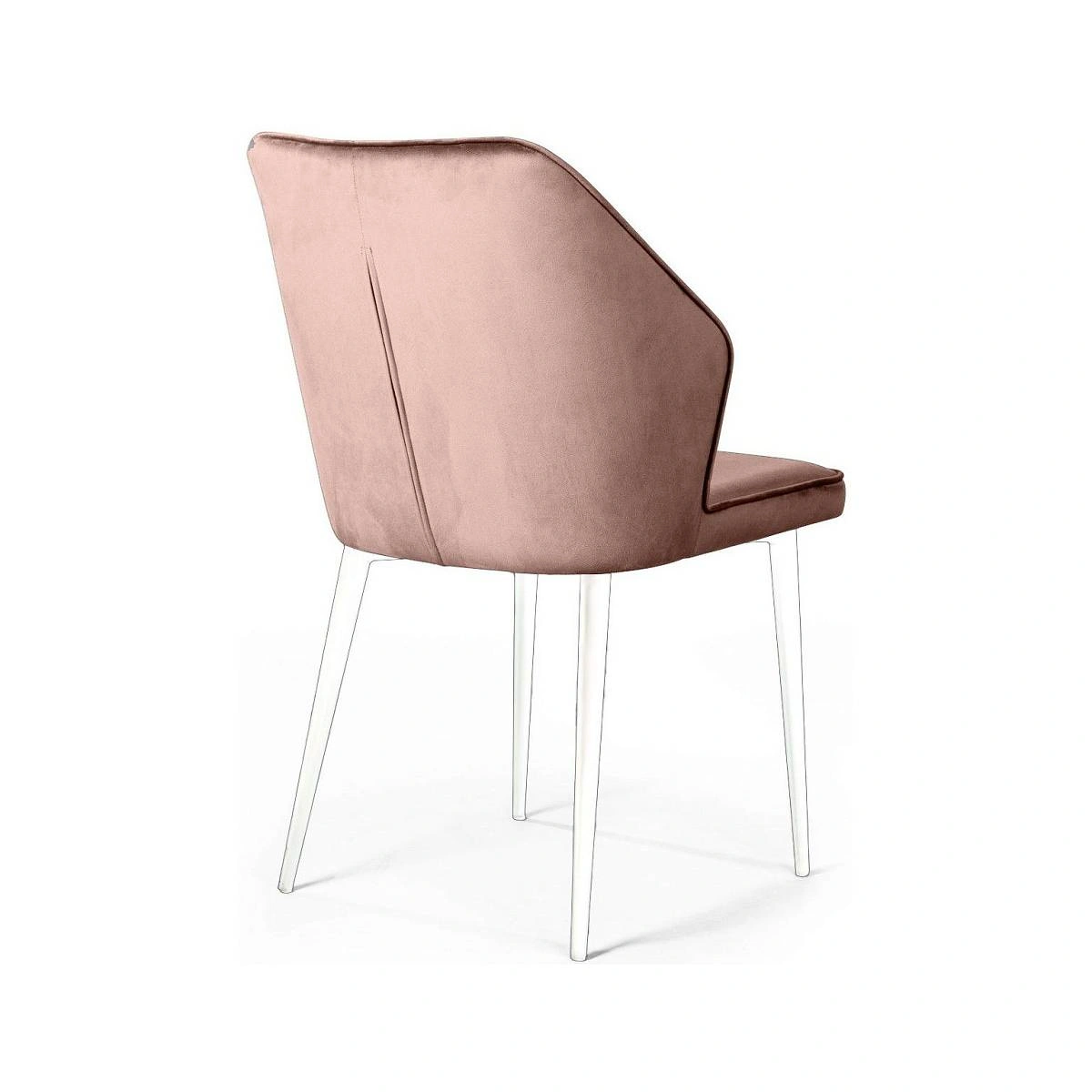 Стул Berg, бархат бежевый 5 / белый конус изображение Стул Berg, бархат бежевый 5 / белый конус фото