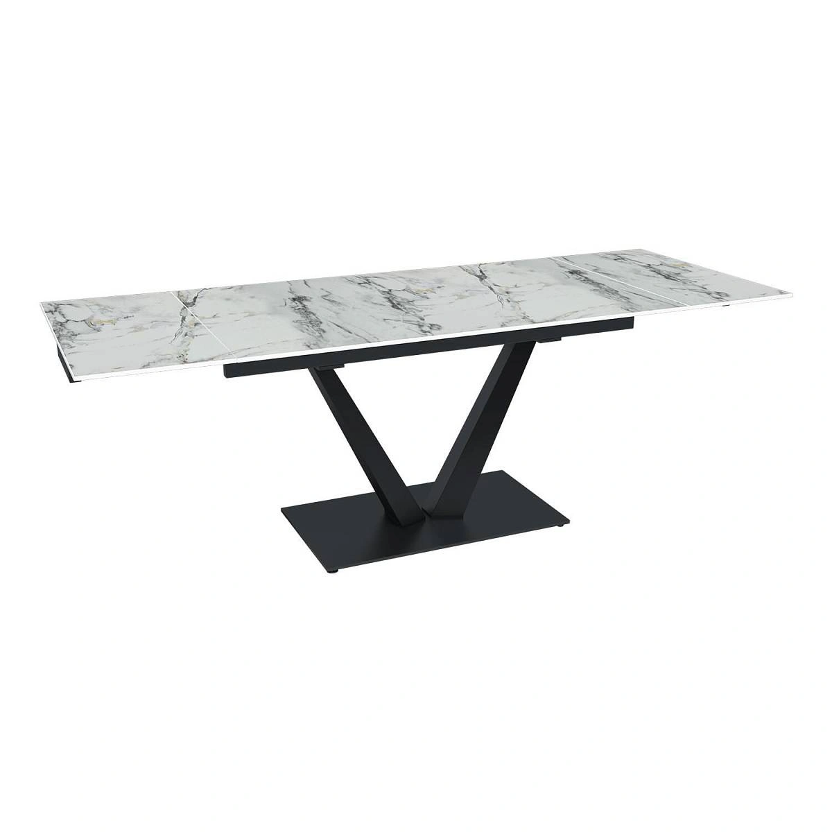 Стол раскладной Malibu (140+40+40), керамика глянцевая Ice Jade изображение Стол раскладной Malibu (140+40+40), керамика глянцевая Ice Jade фото