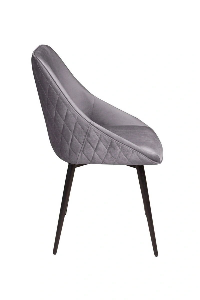 Стул Neo ромб, поворотный на 90 градусов, функция возврата, антишум, бархат серый 27/опора конус фото