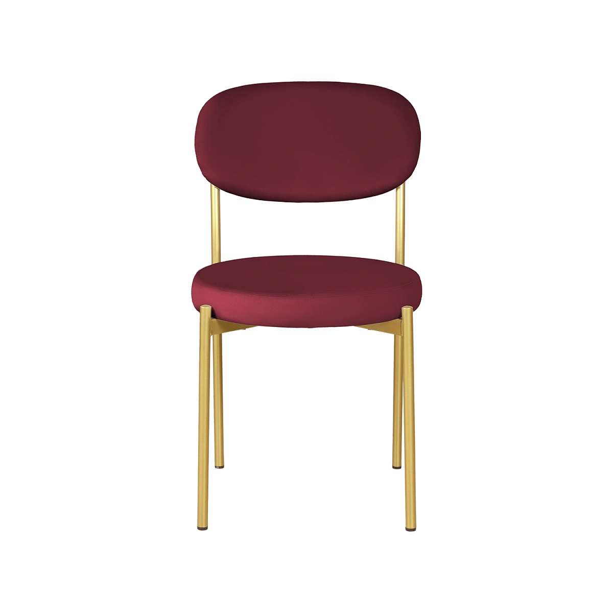 Стул Мейсон, комплект (4 шт), бархат винно-красный 16 / опоры золото фото