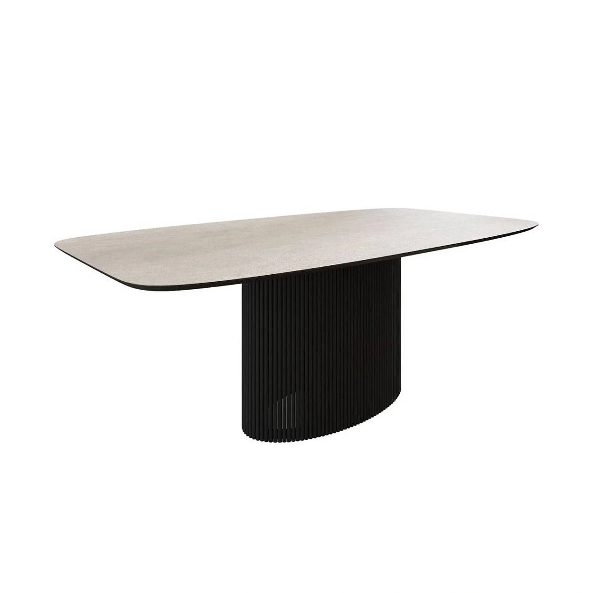 Стол Nolan 160, керамика матовая, белая / опора овал фото