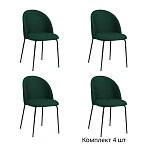 Стул Nord, комплект (4 шт), бархат зеленый 19 / опора черная