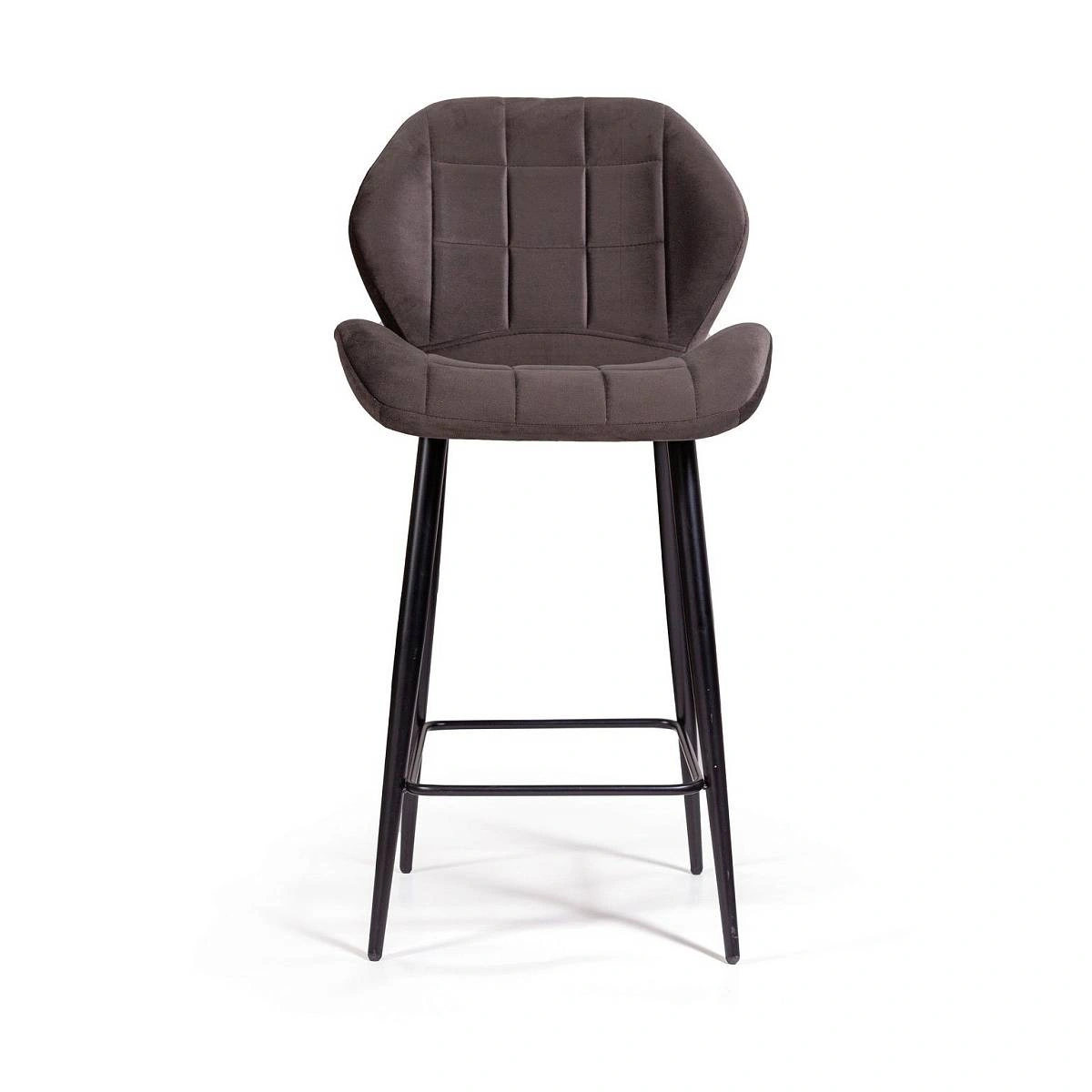 Стул Ralf полубарный, бархат антрацит 14 изображение Стул Ralf полубарный, бархат антрацит 14 фото