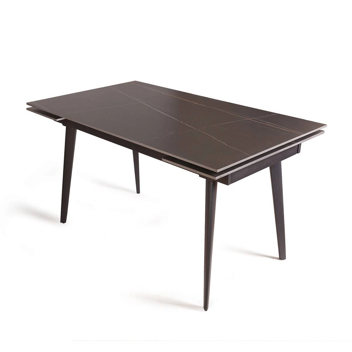 Стол раскладной Buren (140+30+30) керамика черный изображение Стол раскладной Buren (140+30+30) керамика черный фото