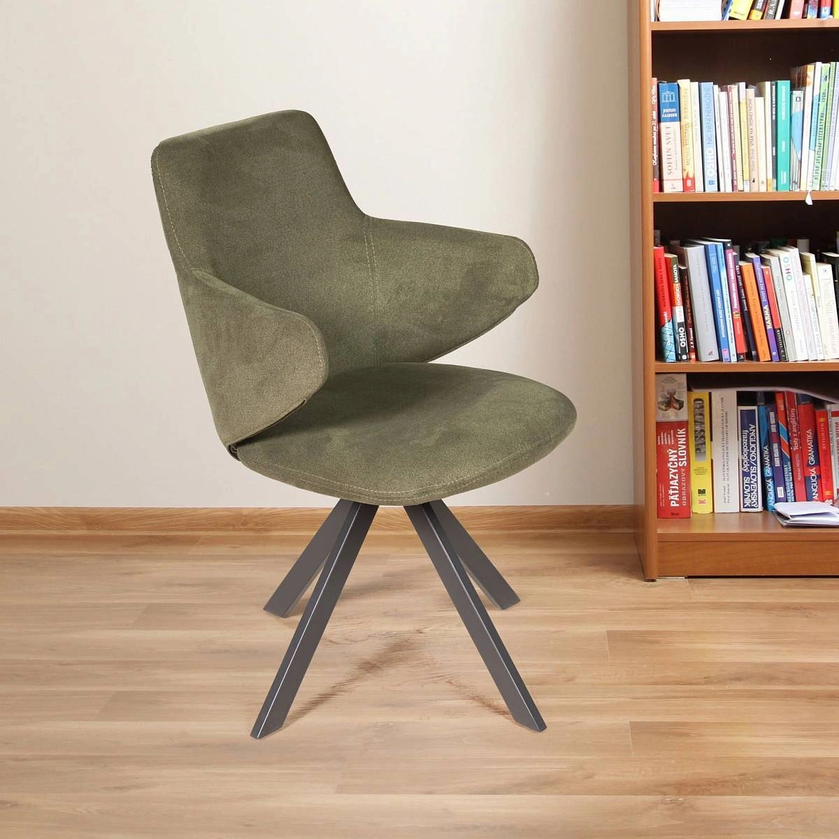 Стул Evo, замша оливковый изображение Стул Evo, замша оливковый фото