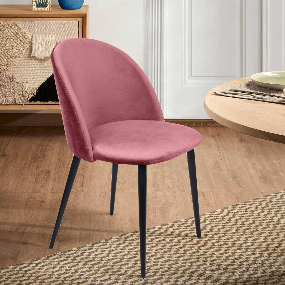 Стул Thomas, бархат пудровый 15 изображение Стул Thomas, бархат пудровый 15 фото