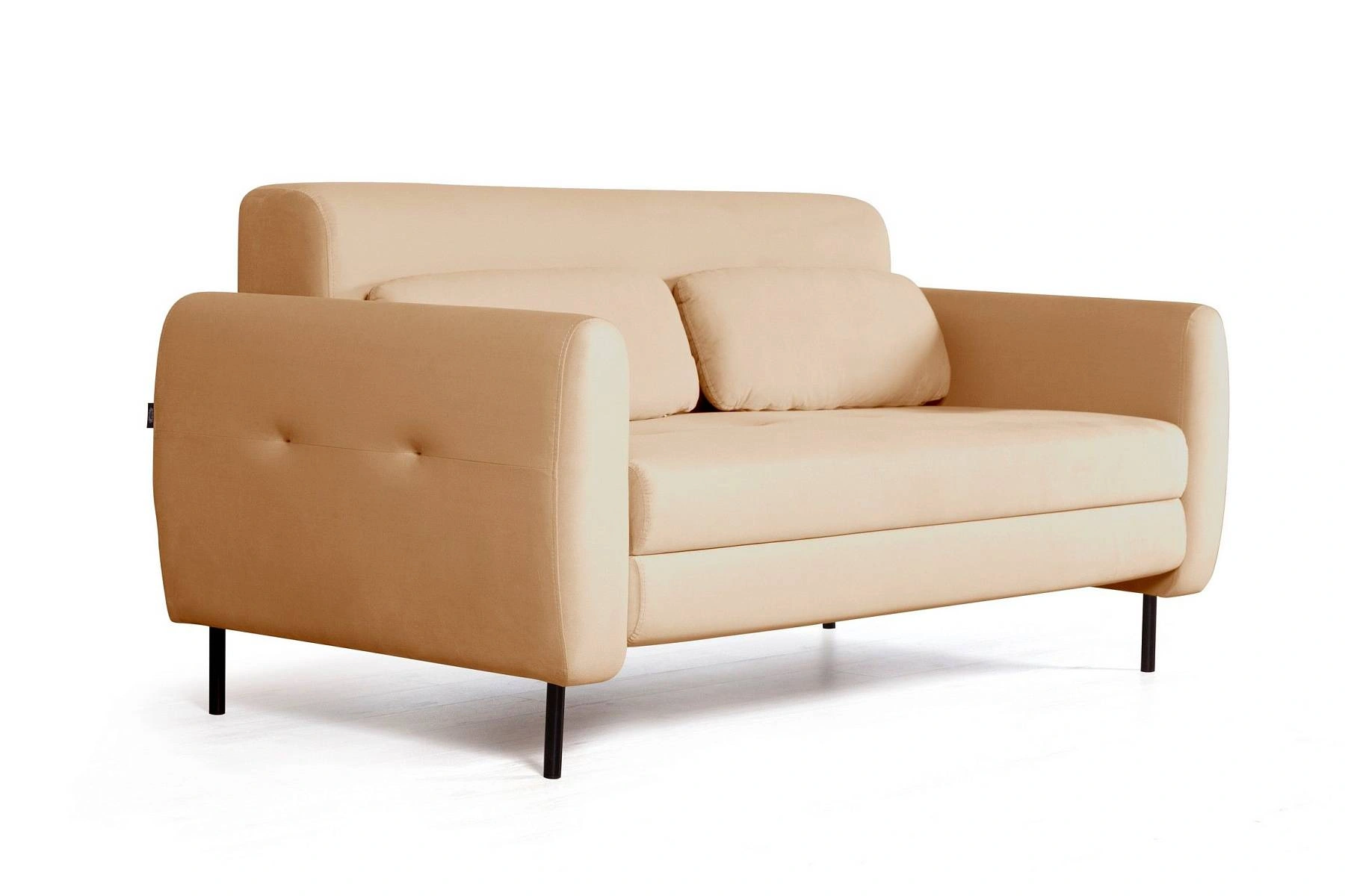 Siena диван-кровать прямой с подлокотниками, бархат бежевый 5 изображение Siena диван-кровать прямой с подлокотниками, бархат бежевый 5 фото