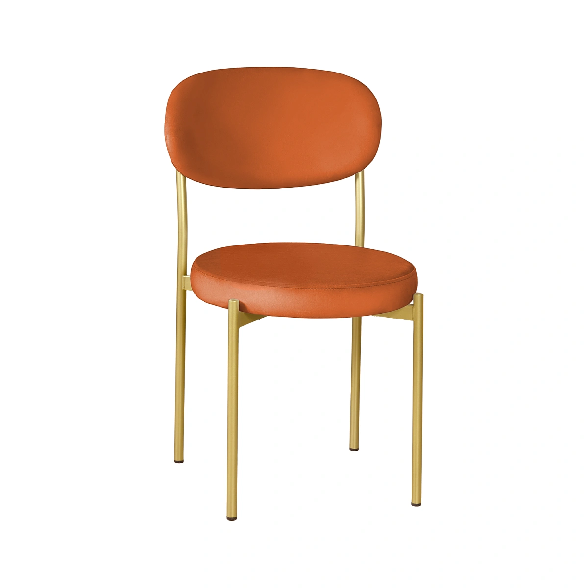 Стул Мейсон, комплект (2 шт), велюр Frost fox / опоры золото фото