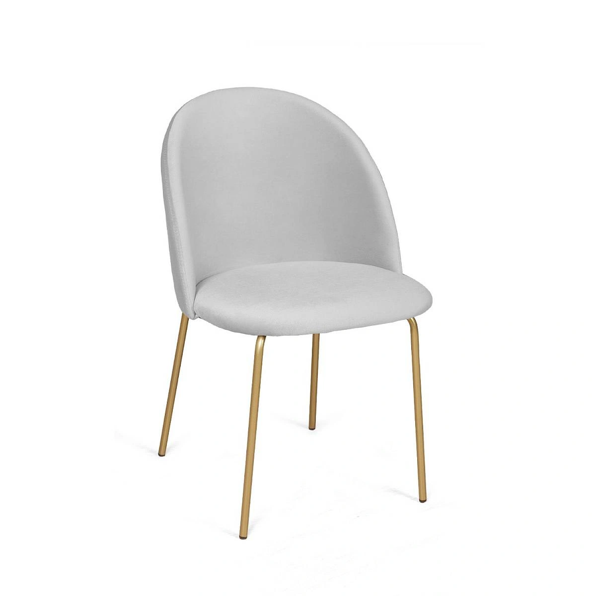 Стул Nord, комплект (4 шт), бархат светло-серый 04 / опора золото фото