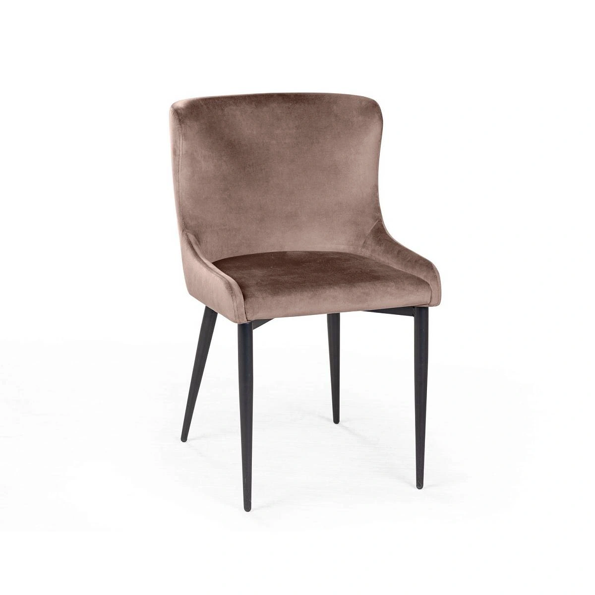 Стул JAZZ, комплект (4шт), бархат бежевый 5/черный конус изображение Стул JAZZ, комплект (4шт), бархат бежевый 5/черный конус фото