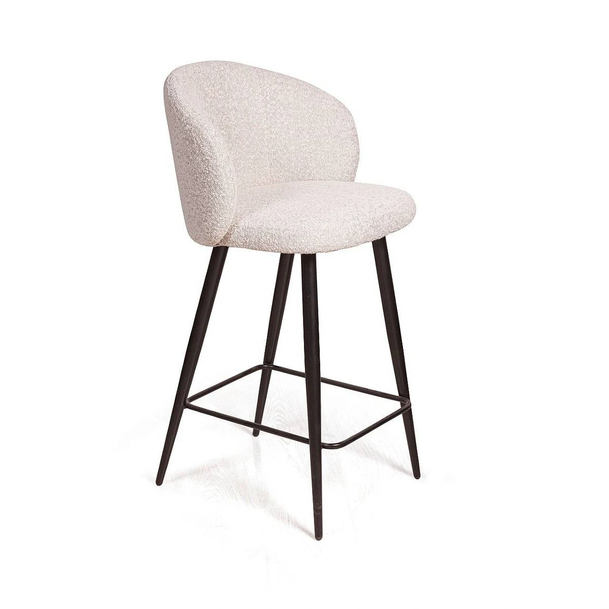 Стул полубарный Vito поворотный 360 градусов, букле серый изображение Стул полубарный Vito поворотный 360 градусов, букле серый фото