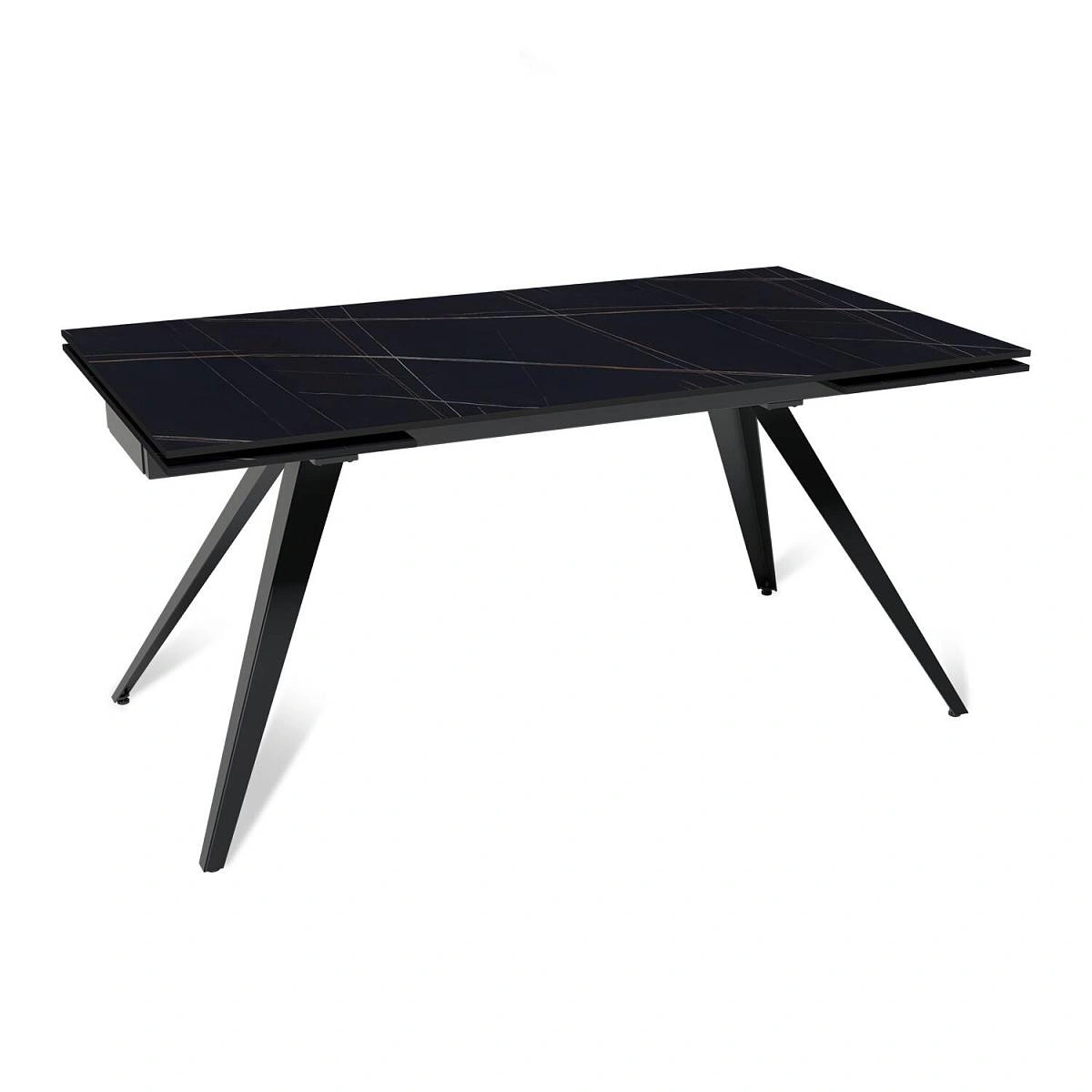 Стол раскладной Asti (160+40+40), керамика матовая Black Gold изображение Стол раскладной Asti (160+40+40), керамика матовая Black Gold фото