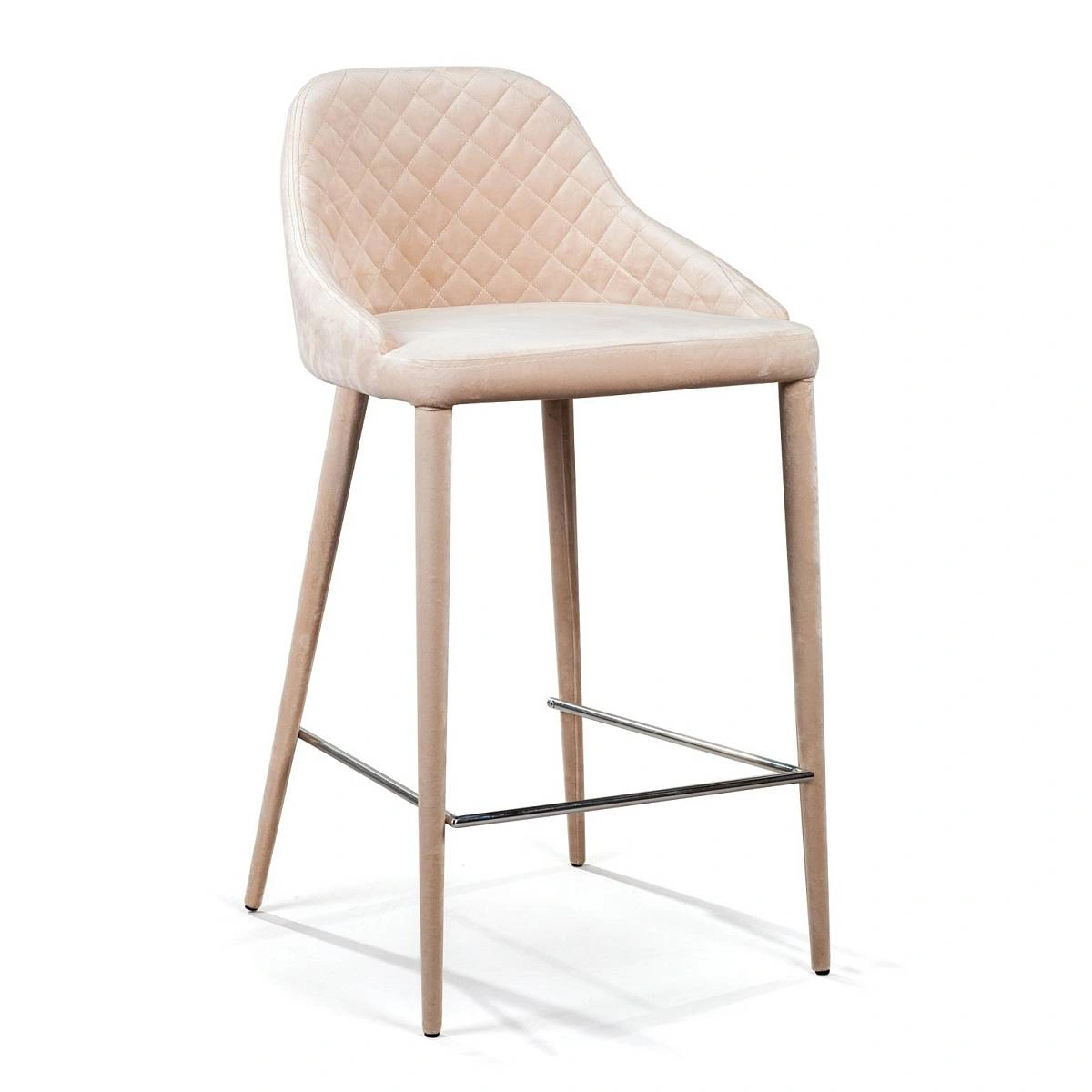 Стул полубарный Douglas, бархат бежевый изображение Стул полубарный Douglas, бархат бежевый фото