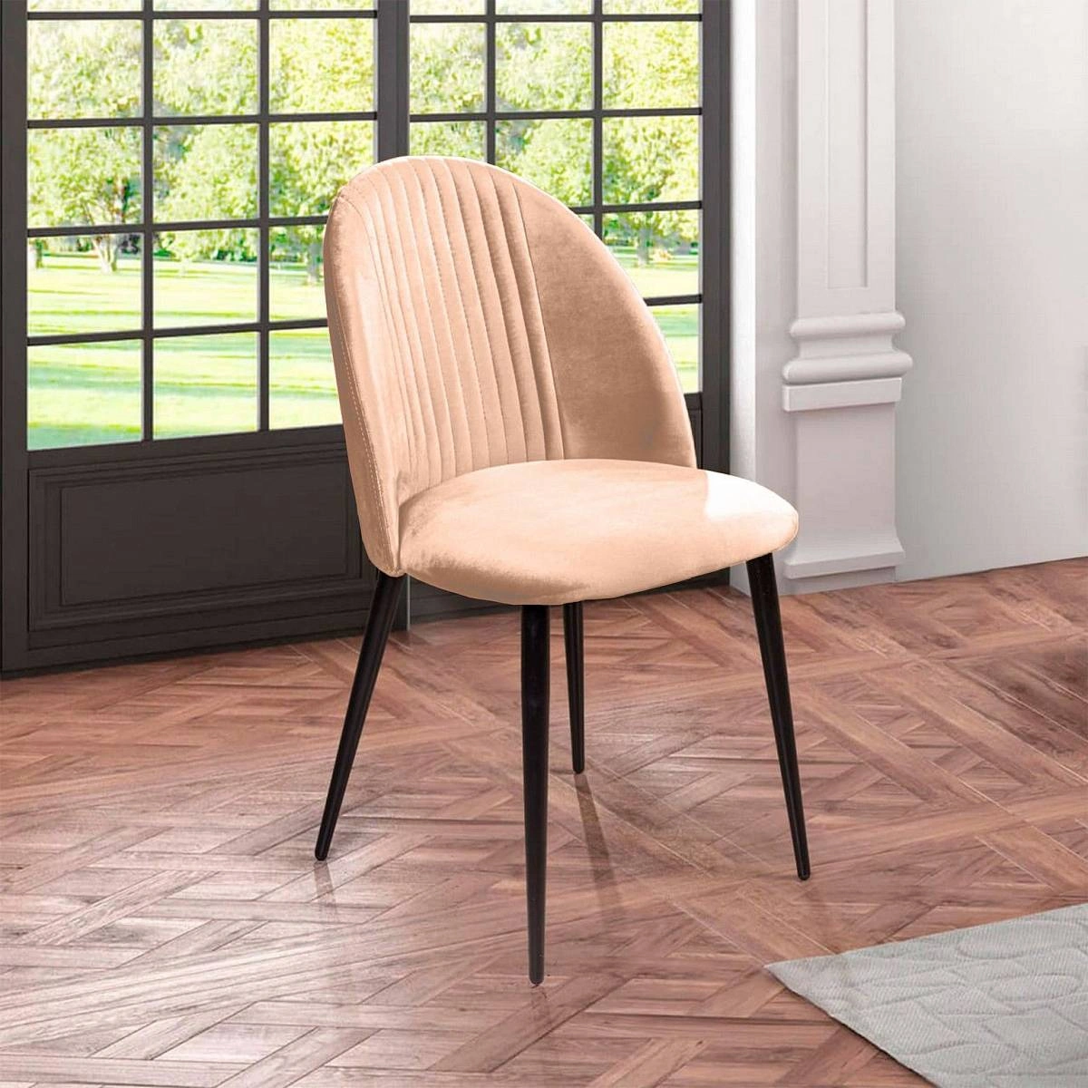 Стул Franco, бархат бежевый 5 изображение Стул Franco, бархат бежевый 5 фото