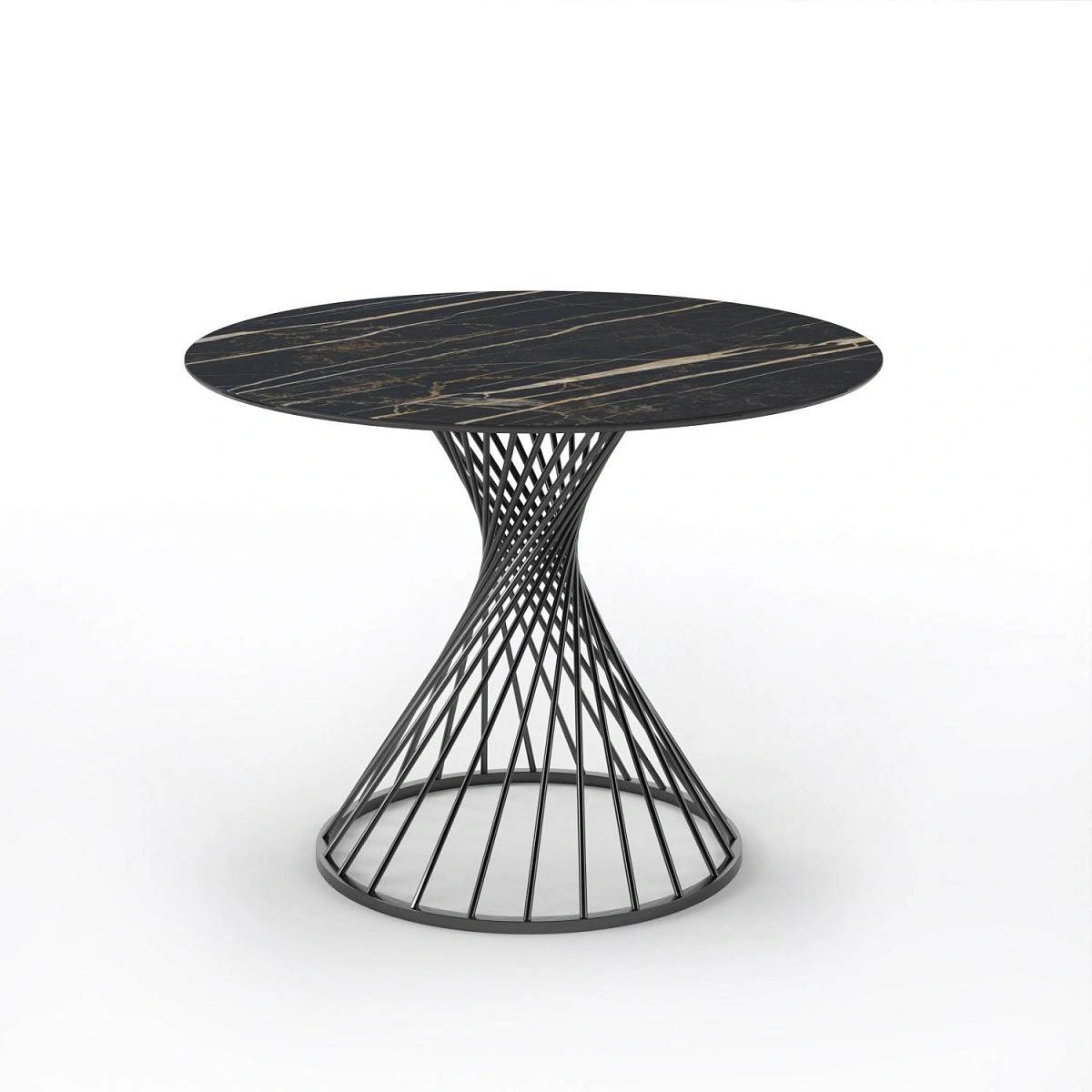 Стол круглый Tower 80, керамика черная изображение Стол круглый Tower 80, керамика черная фото