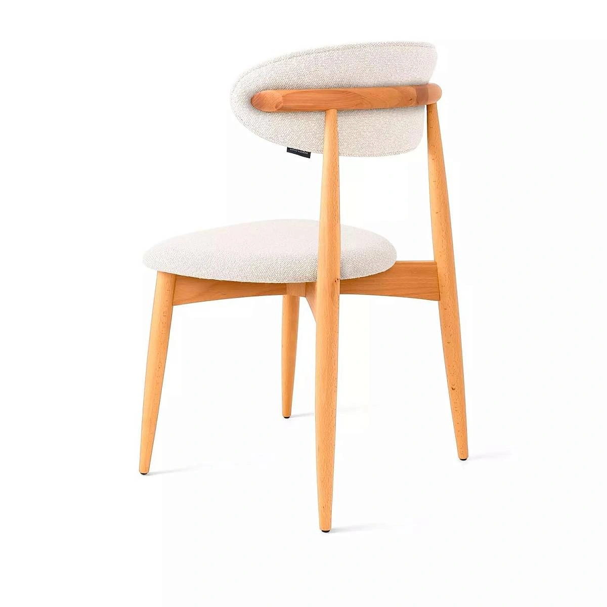 Стул Paolo, бук натуральный, ткань, белый изображение Стул Paolo, бук натуральный, ткань, белый фото