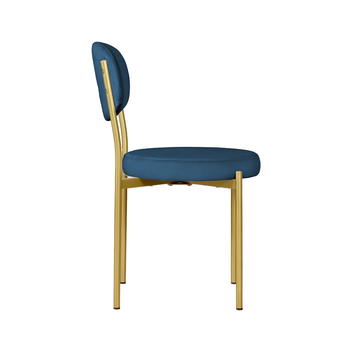 Стул Мейсон, комплект (4 шт), бархат синий 29 / опоры золото фото