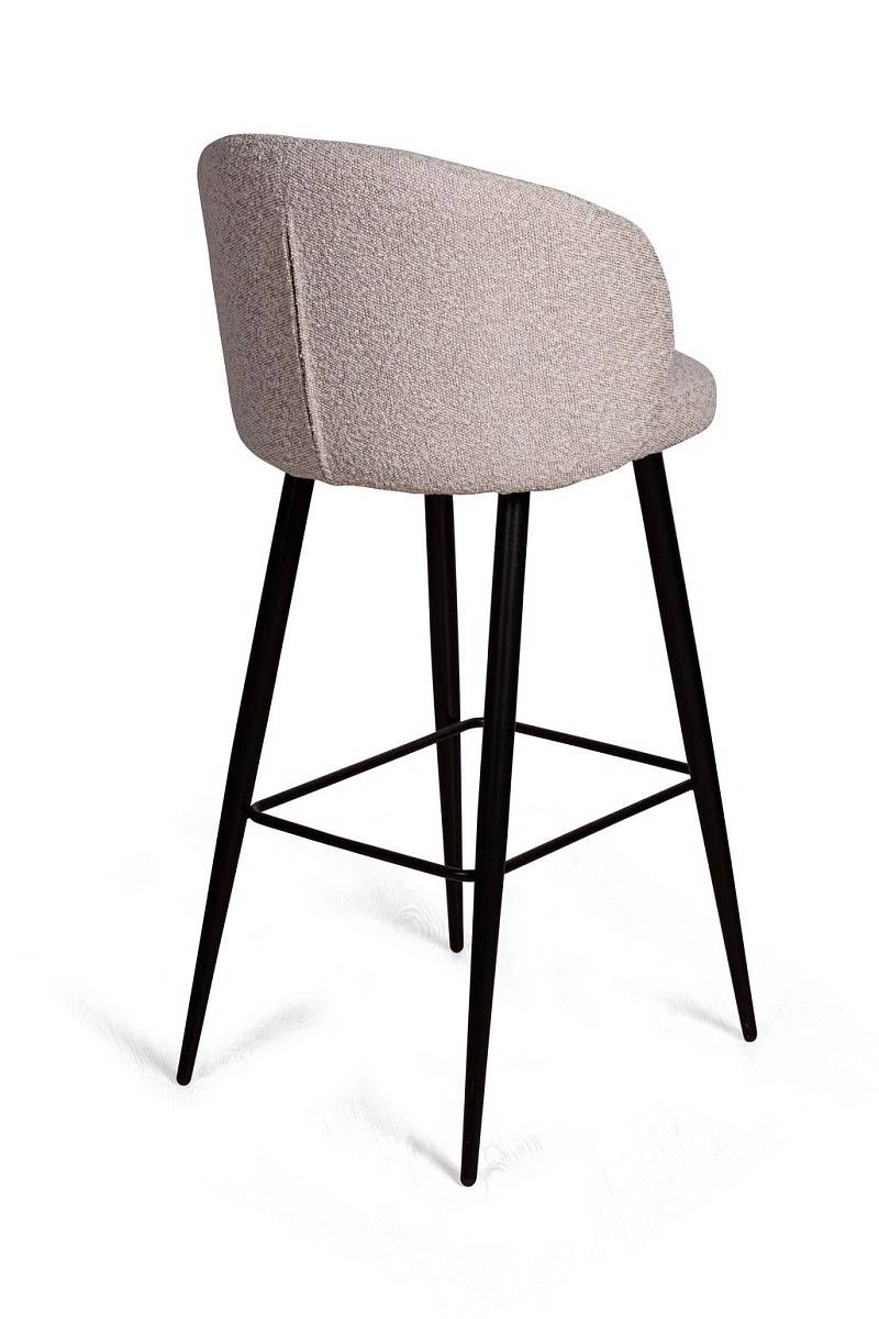 Стул барный Vito, букле серый / опора конус фото