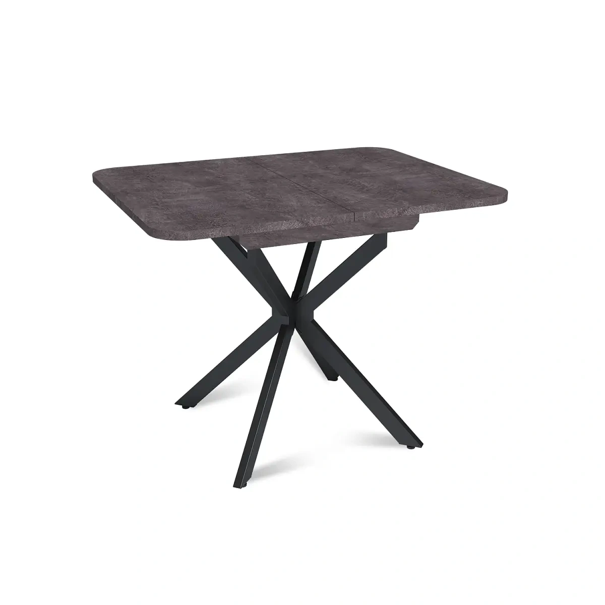 Стол Твист раздвижной (100+30) камень темный / опоры черные фото