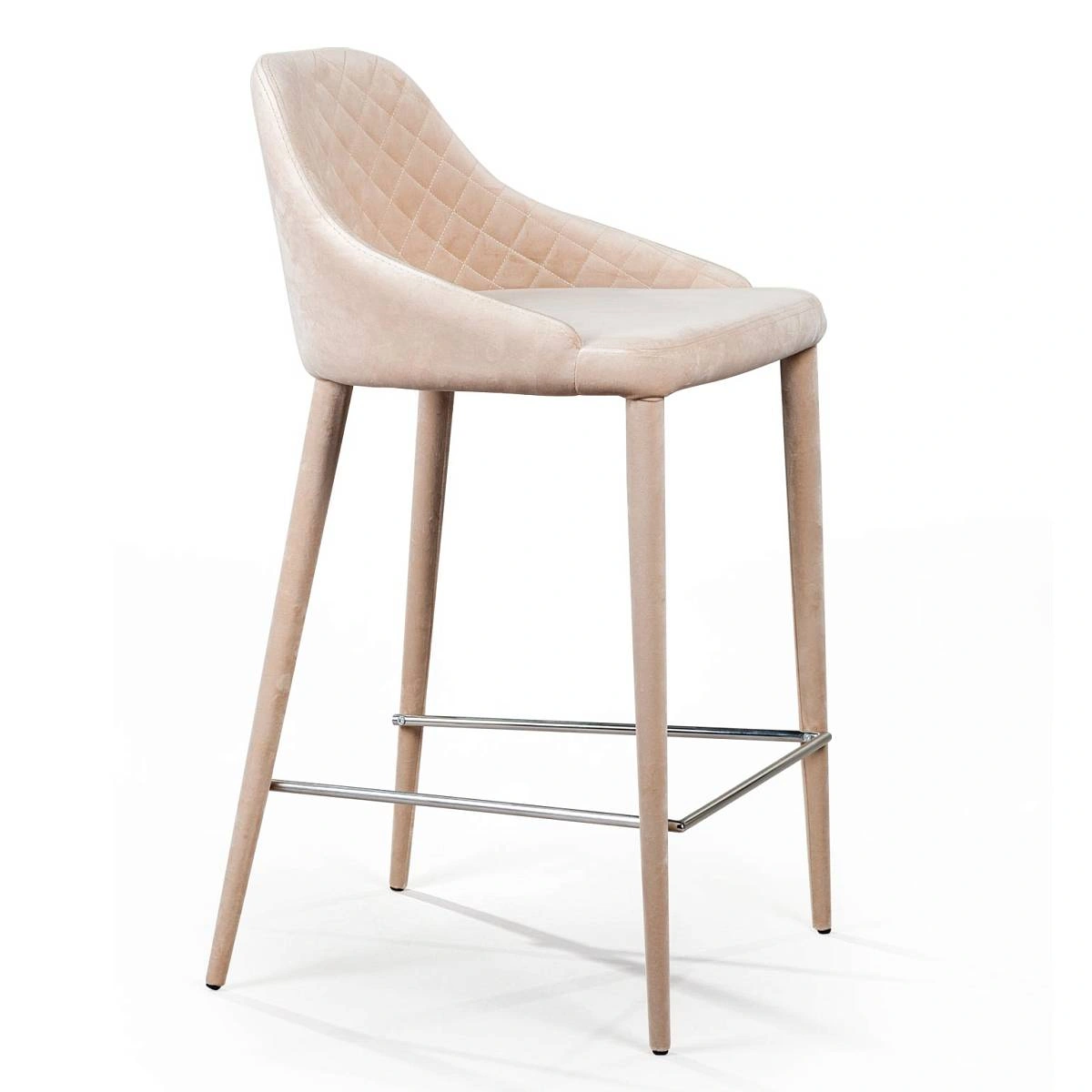 Стул полубарный Douglas, бархат бежевый изображение Стул полубарный Douglas, бархат бежевый фото