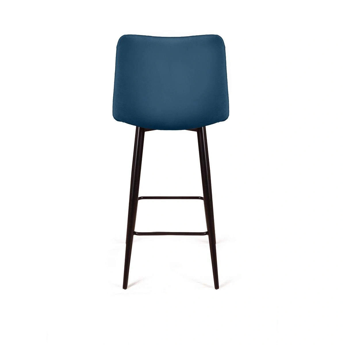 Стул полубарный Уно, комплект (2 шт), бархат синий 29 / чёрный конус фото