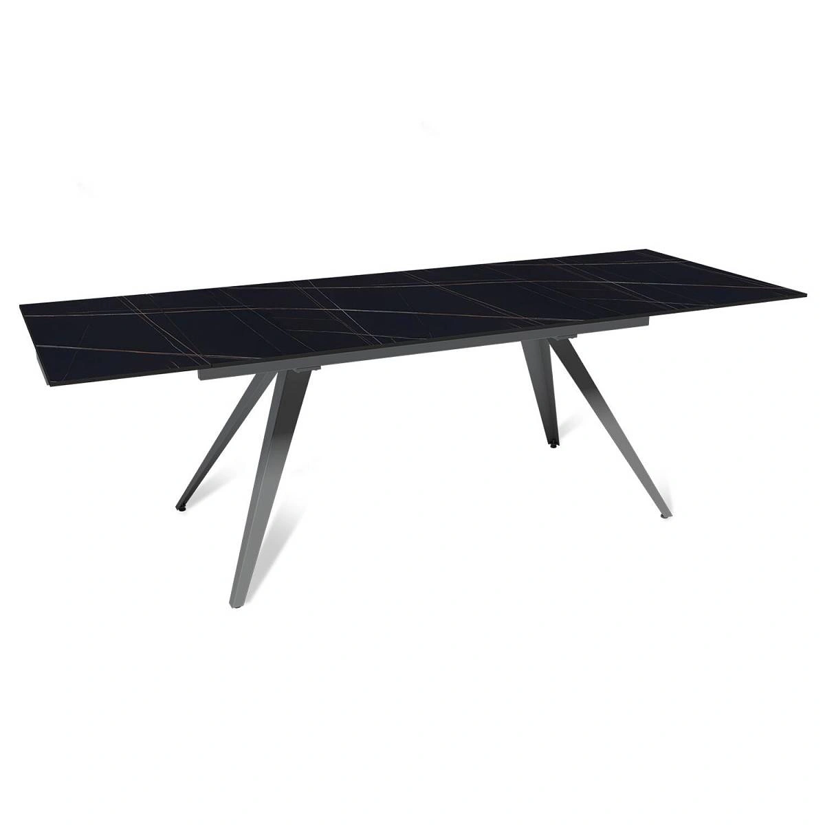 Стол раскладной Asti (160+40+40), керамика матовая Black Gold изображение Стол раскладной Asti (160+40+40), керамика матовая Black Gold фото